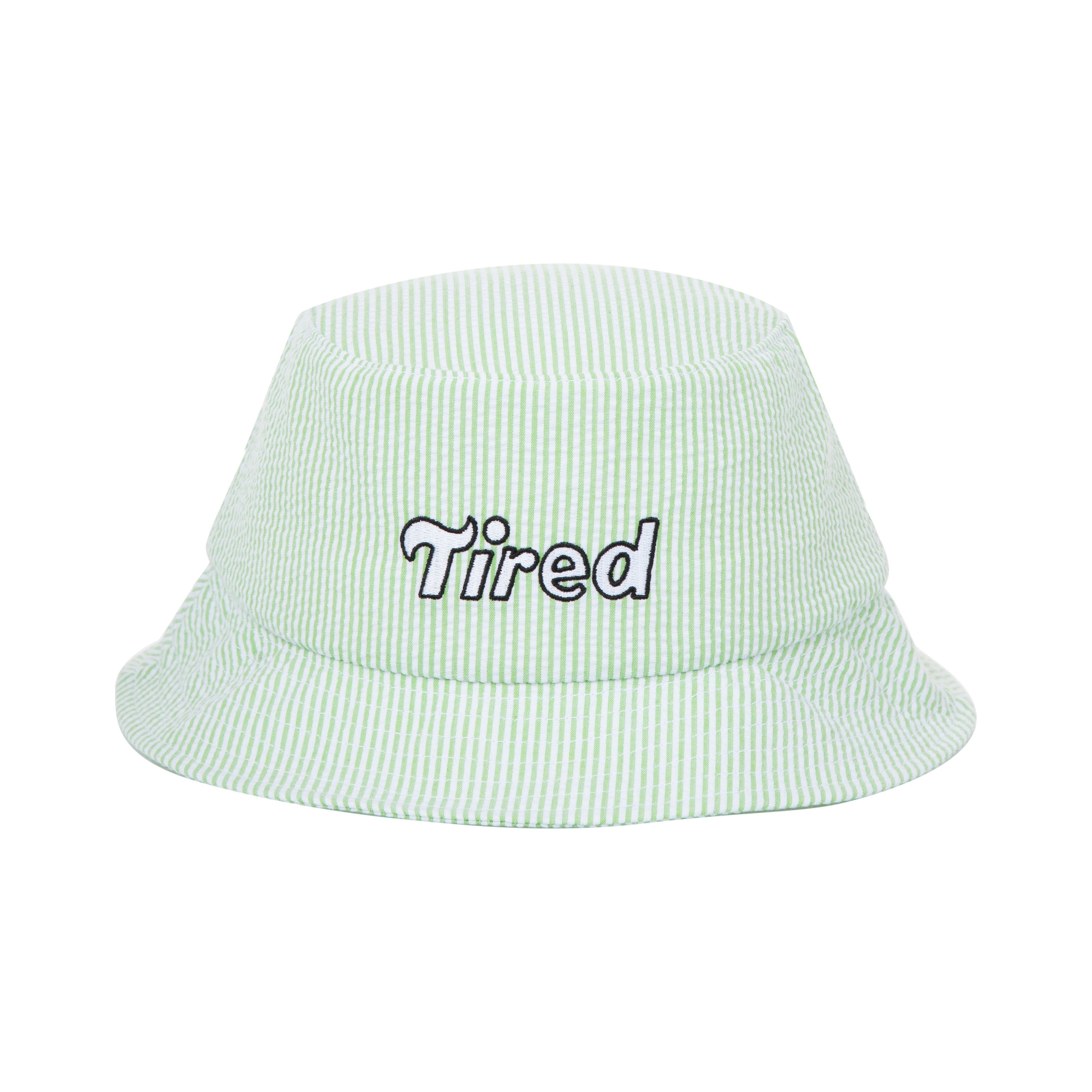Seersucker bucket hat - Egret