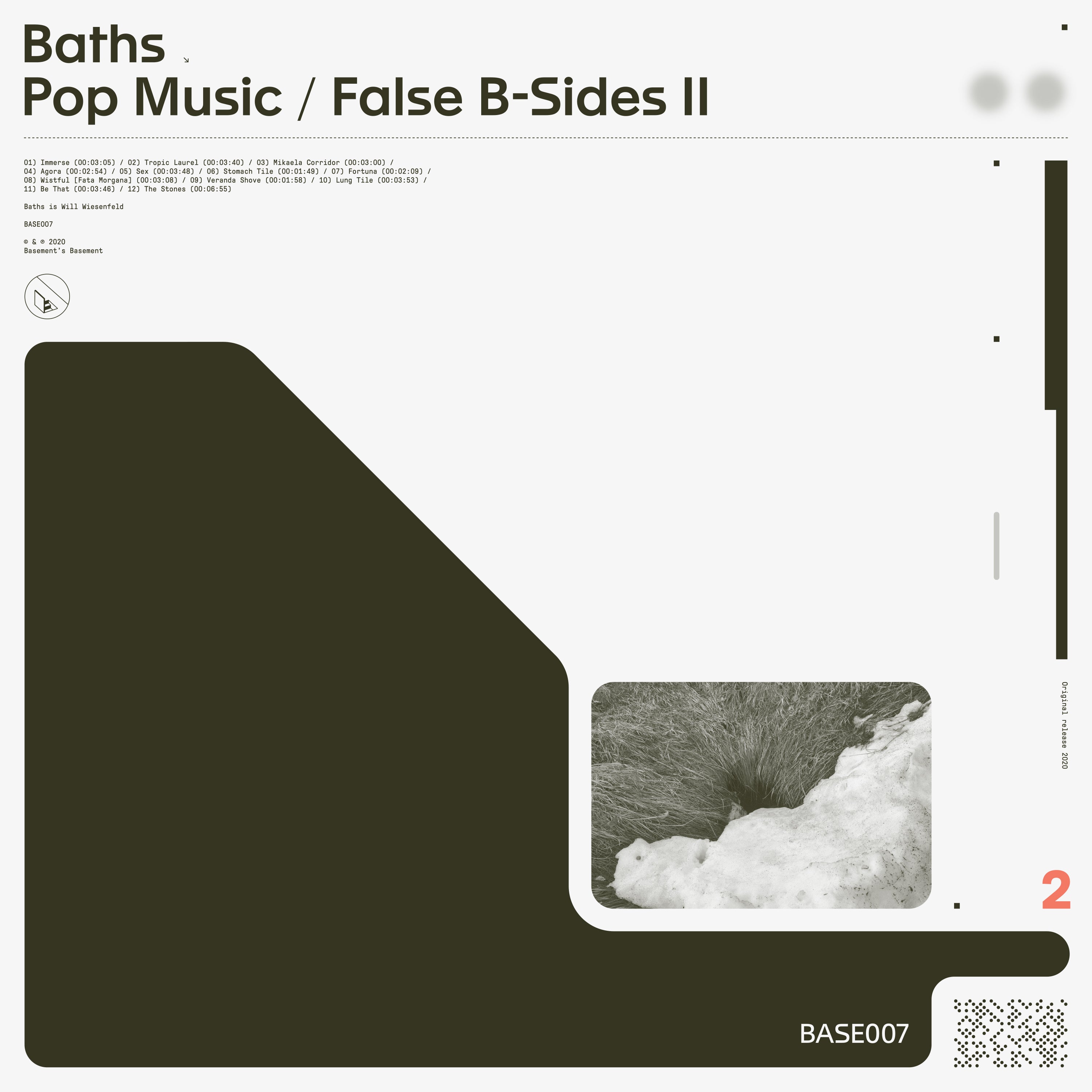 Baths Pop Music False B Sides II Limited Cream Vinyl VERY