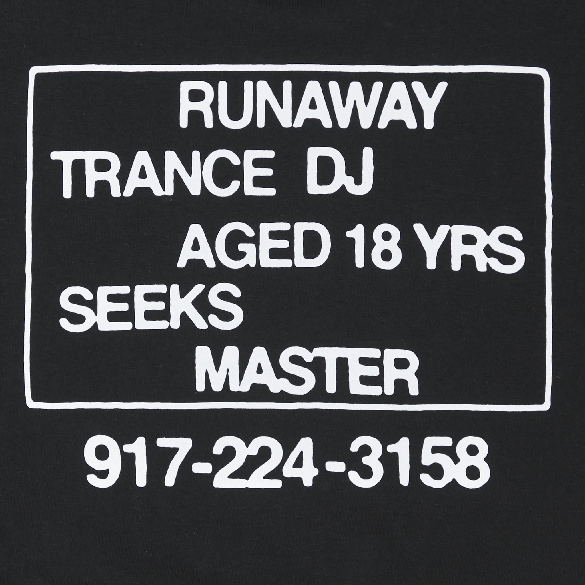 Runaway Trance DJ - L/S Tee - Black