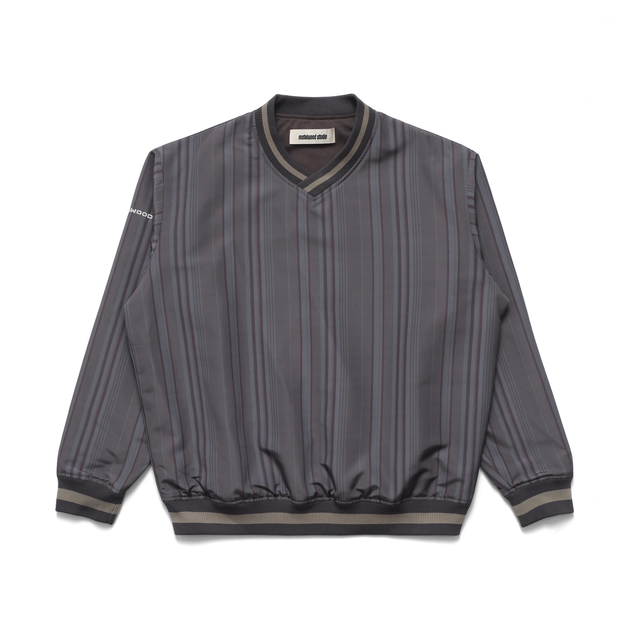 Lined V-Neck Pullover Windbreaker