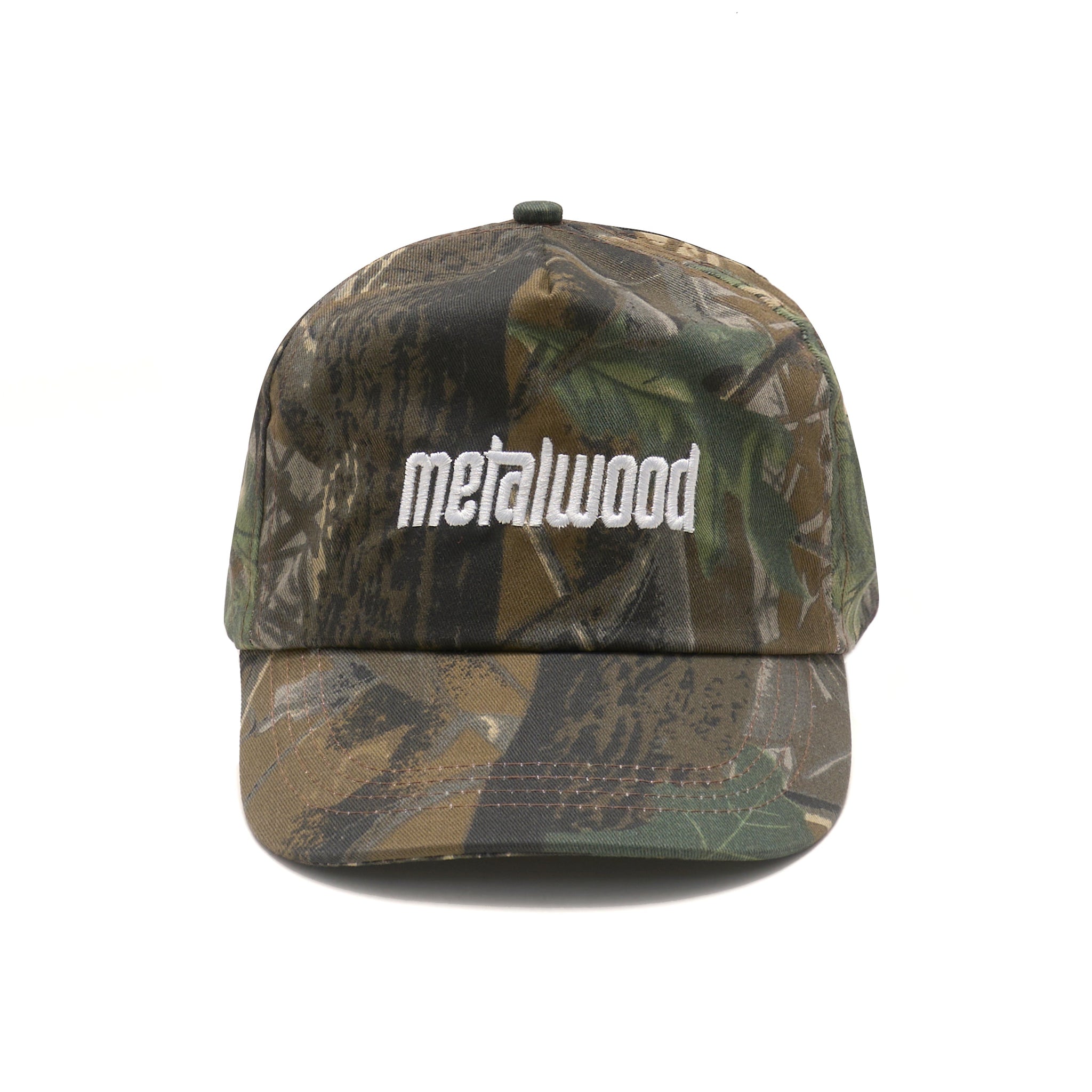 Metal Logo 5-Panel Hat - White Real Leaf Camo
