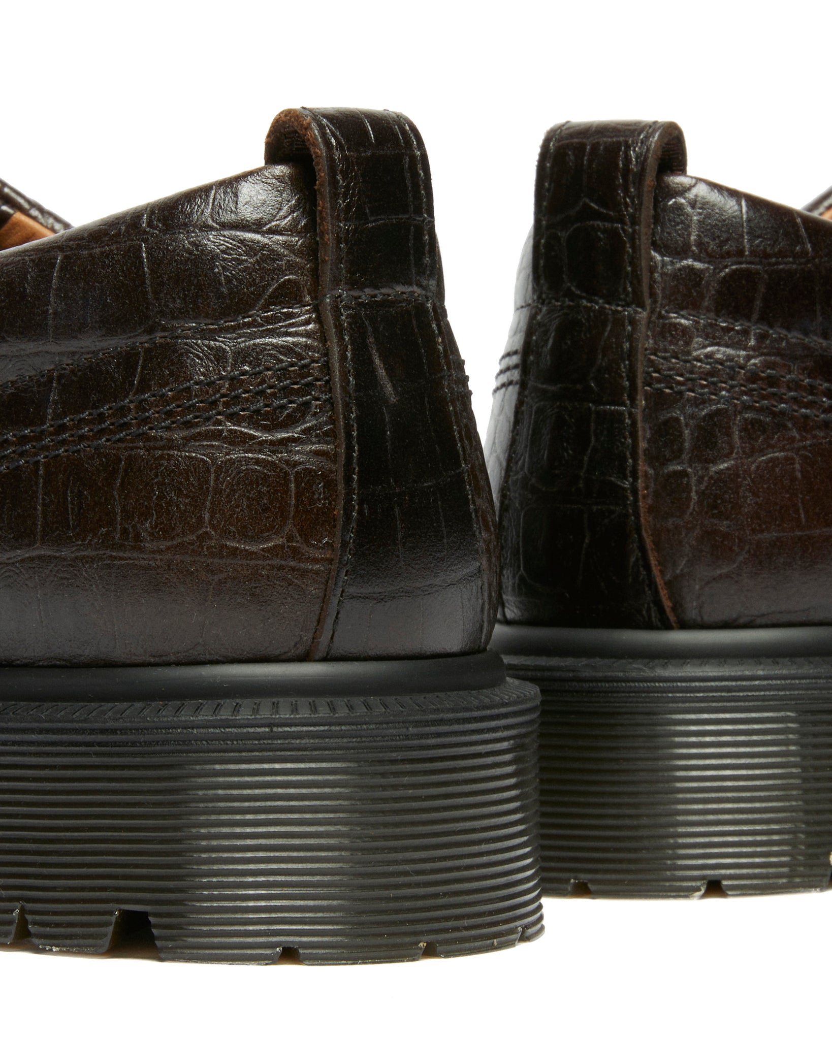 Lowell - Dark Brown Analine Croc Embossed