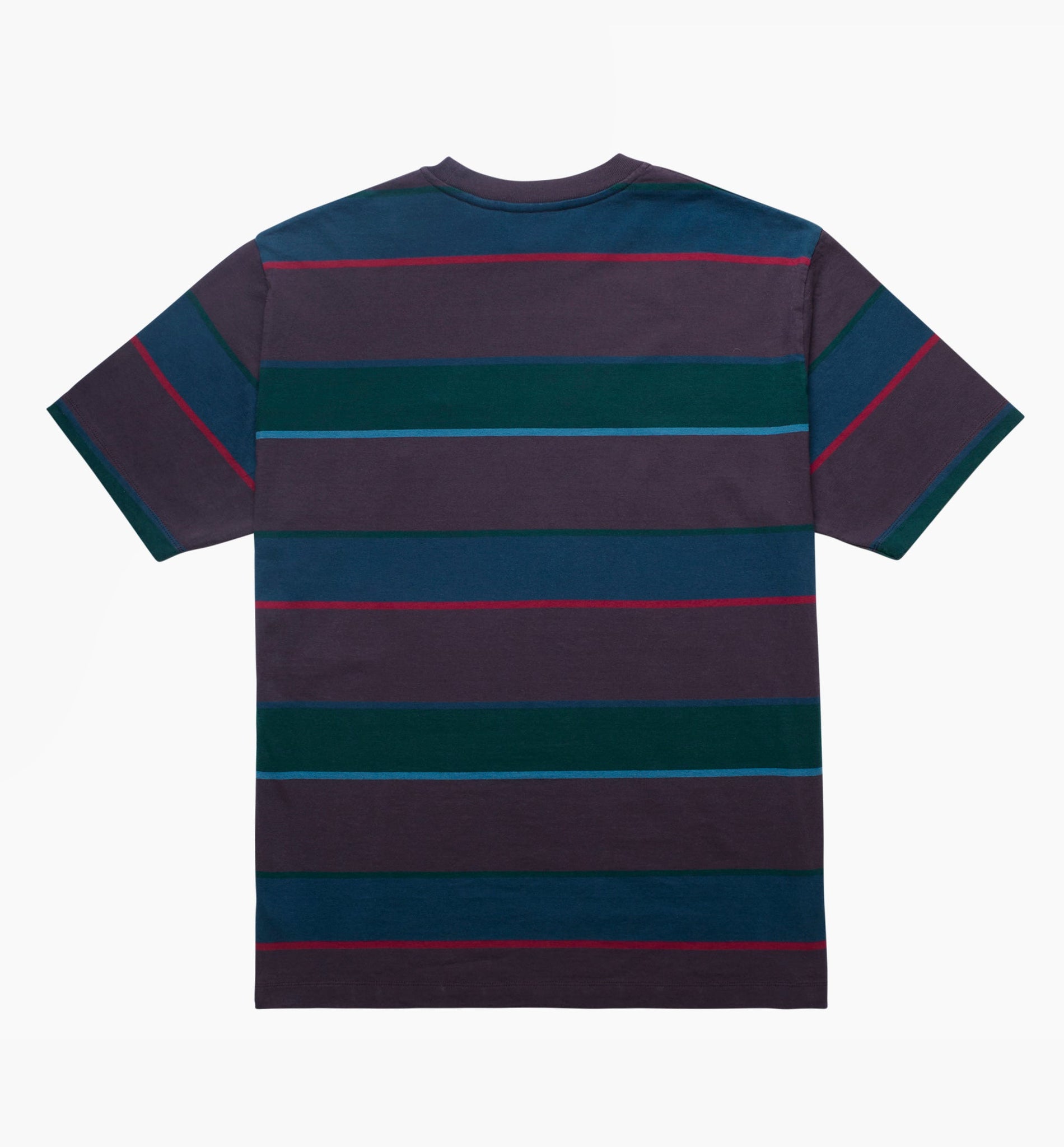 Fast Food Logo Striped T-Shirt - Aubergine