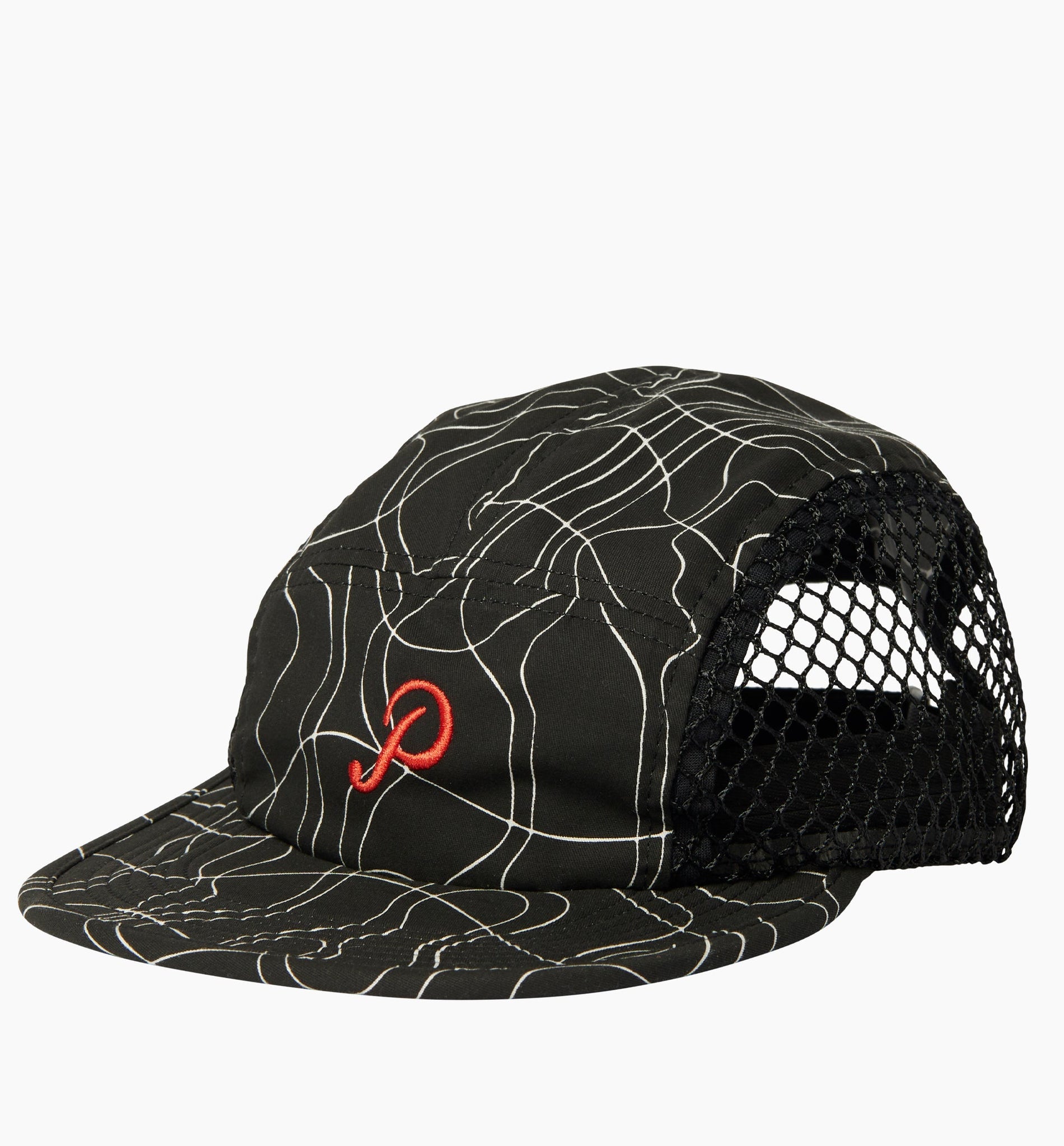 Trees in wind mesh volley hat - Black