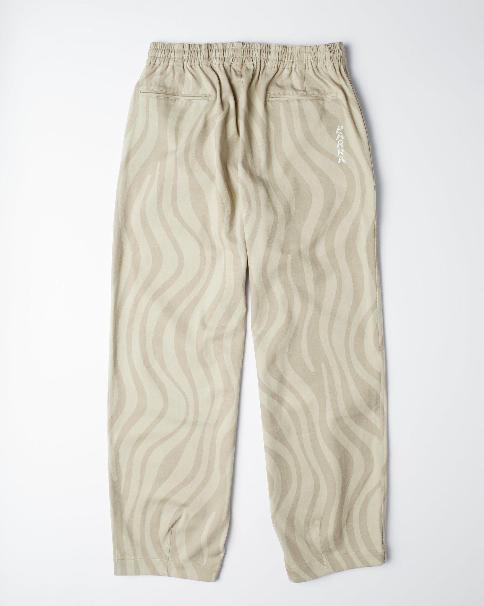 flowing stripes pants - tan