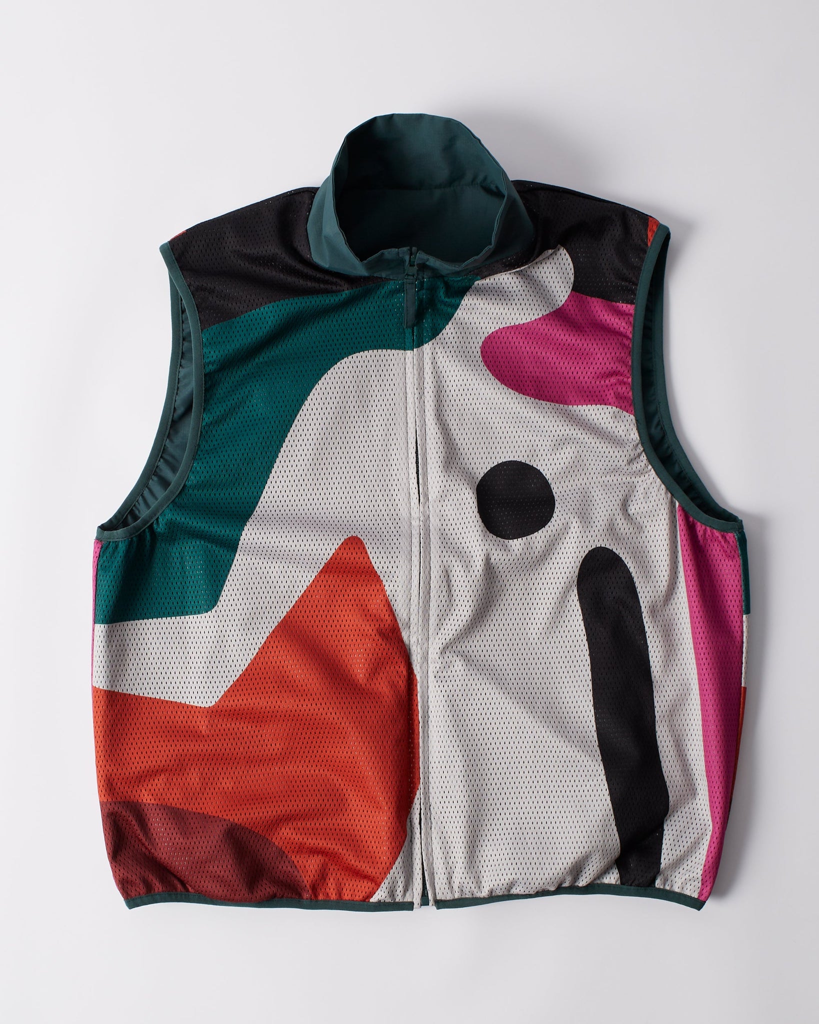 ghost cave reversible vest - green
