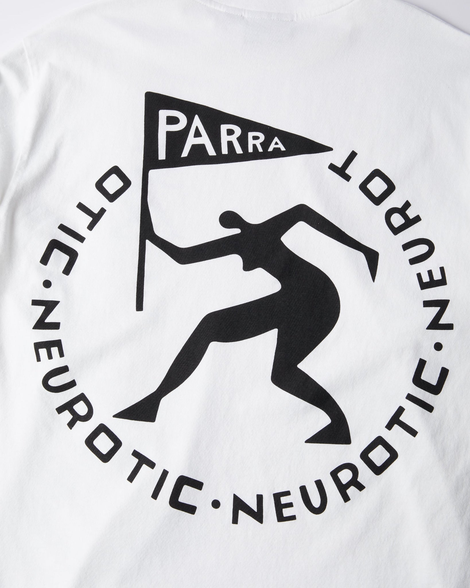 Neurotic flag long sleeve t-shirt - white