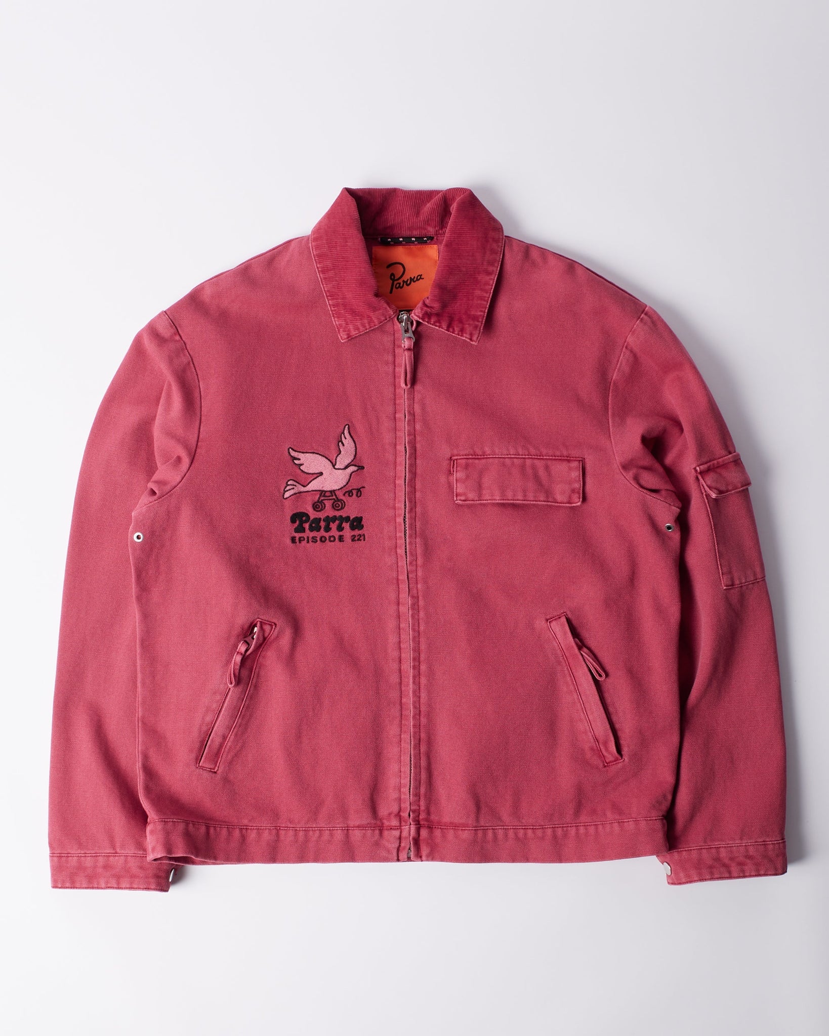 Twilled bird wheel jacket - Washed Beet Red