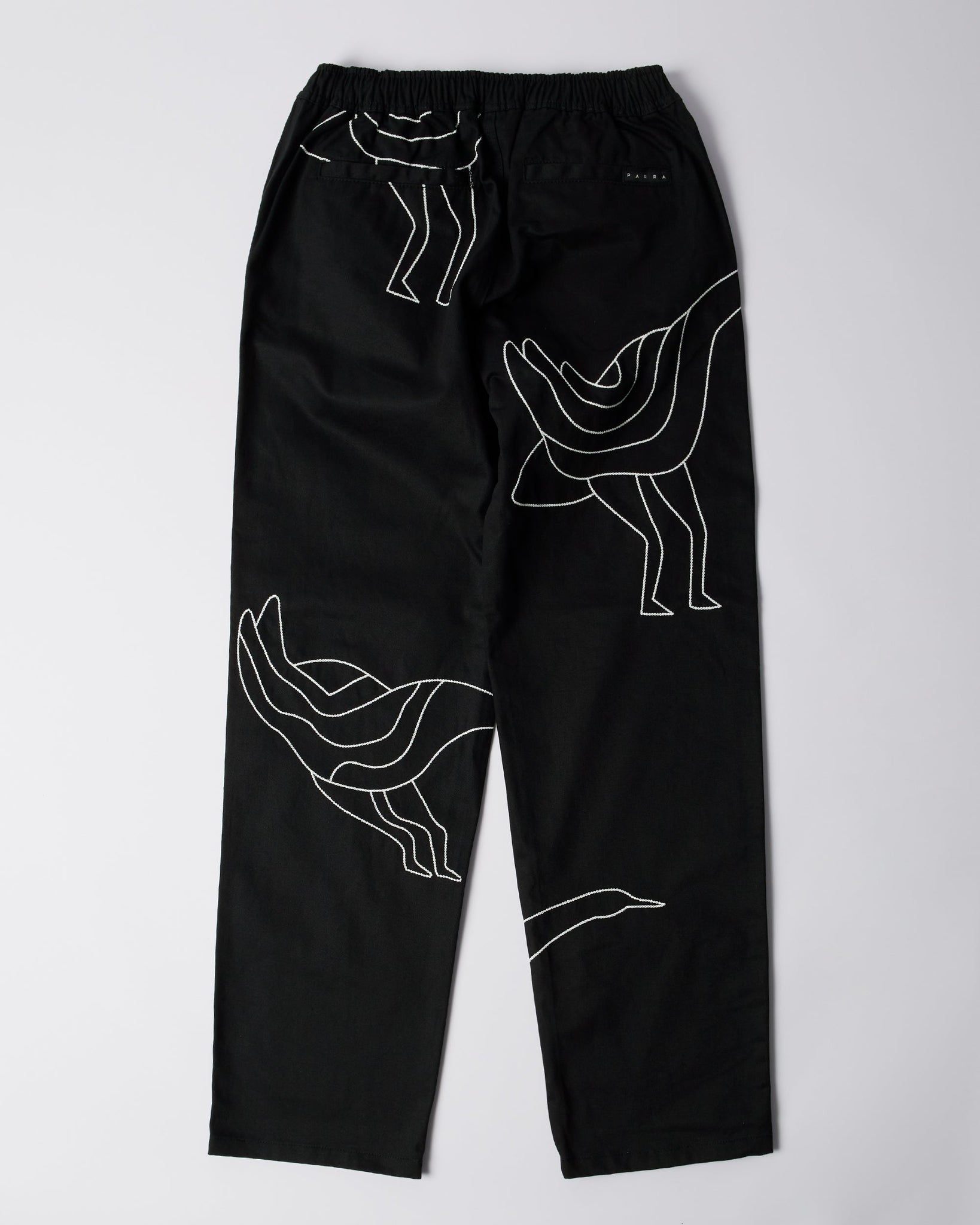 Stitched up duck pants - Black/White