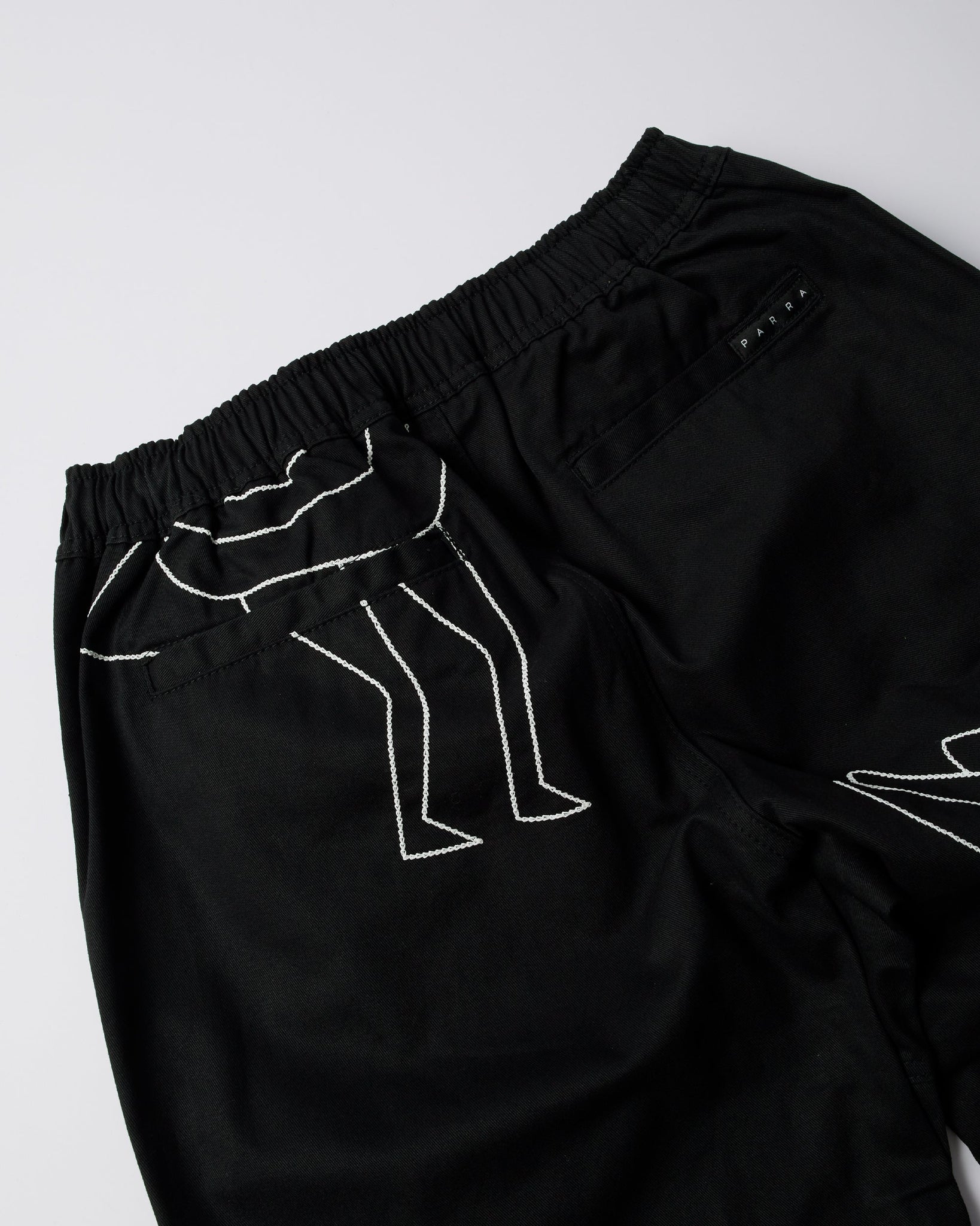 Stitched up duck pants - Black/White