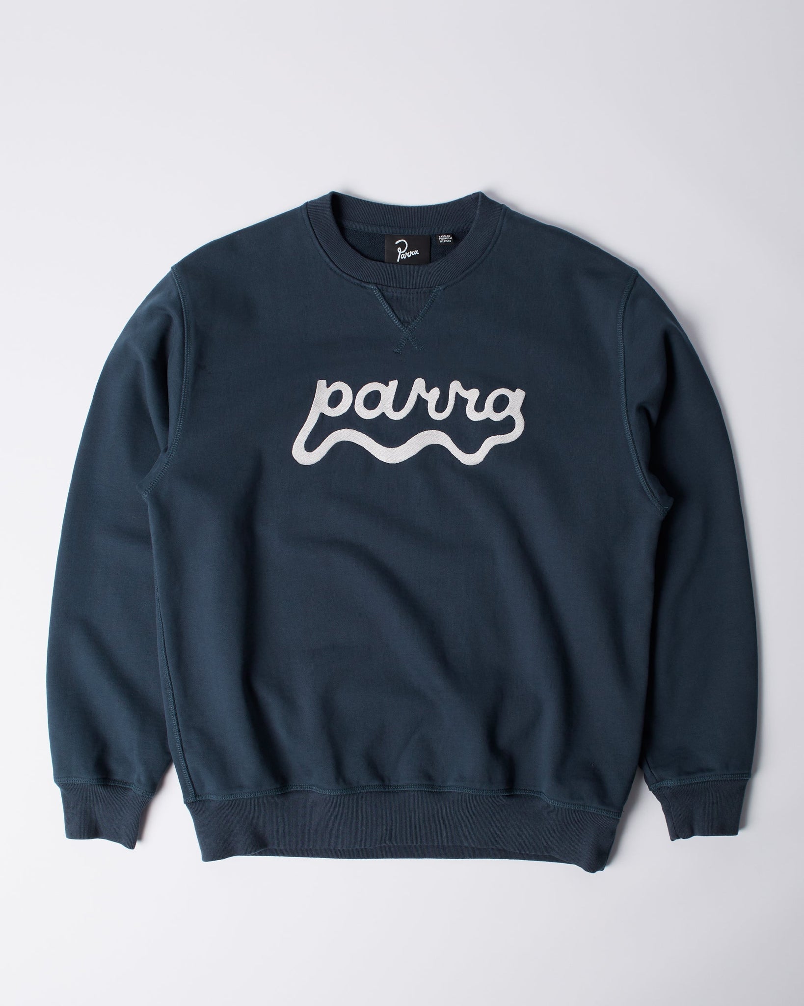 Water wave logo crew neck sweatshirt