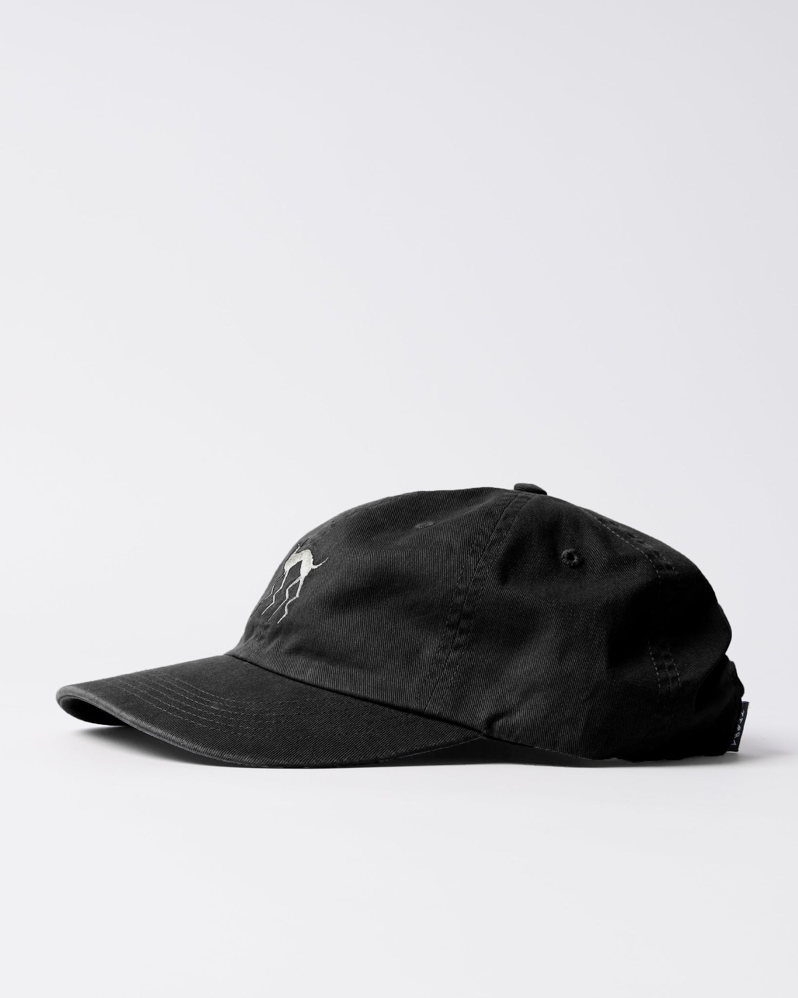 Spikey legs 6 panel hat - Black