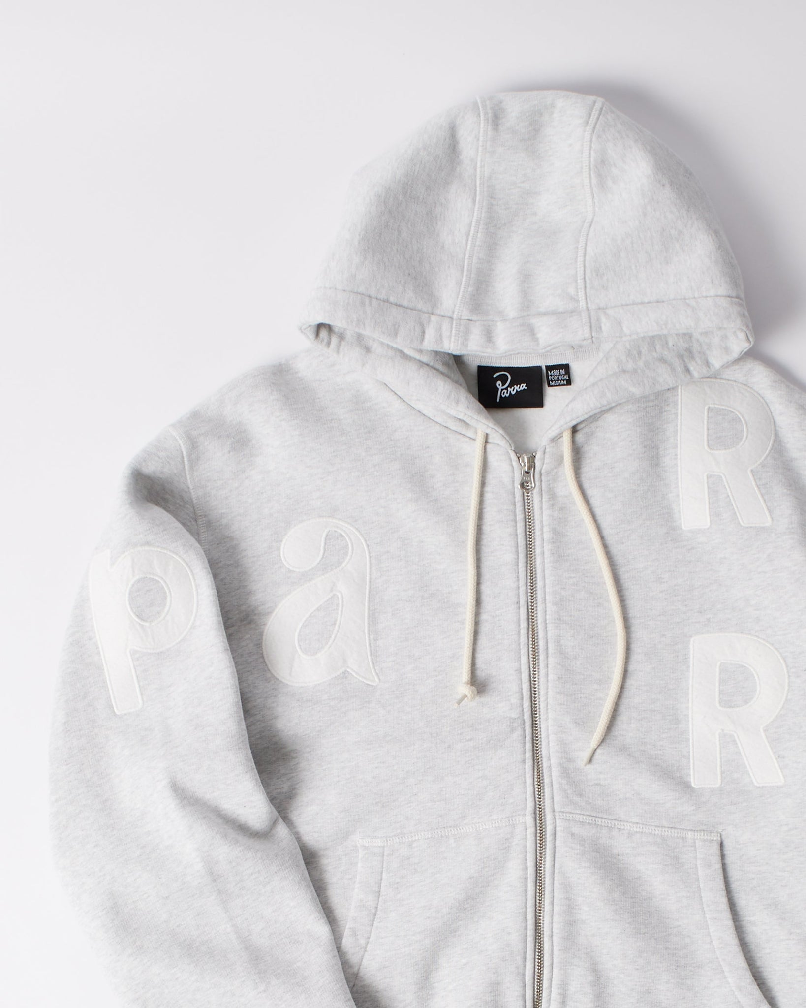 Word salad zip hooded sweatshirt