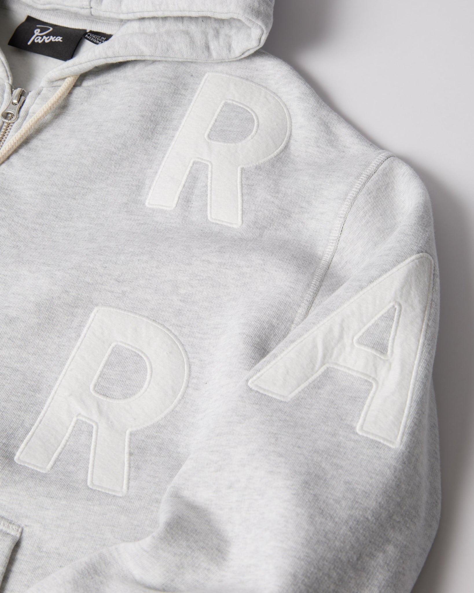 Word salad zip hooded sweatshirt