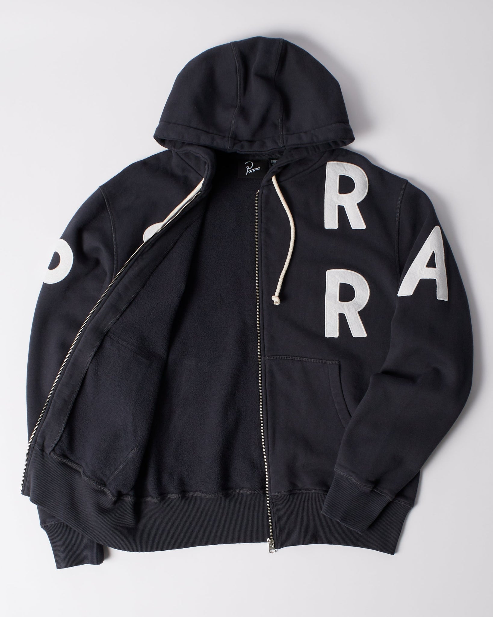 Word salad zip hooded sweatshirt
