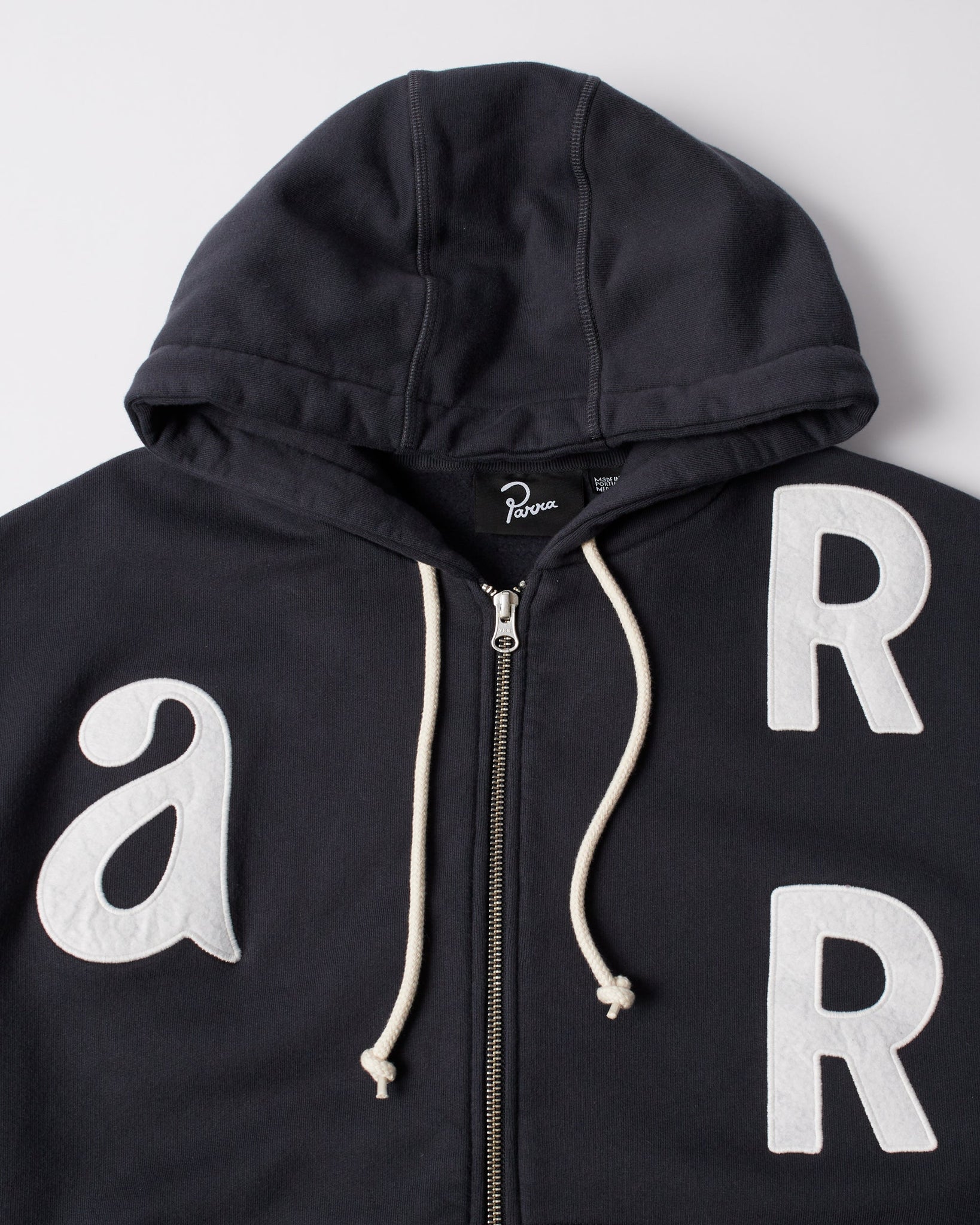 Word salad zip hooded sweatshirt