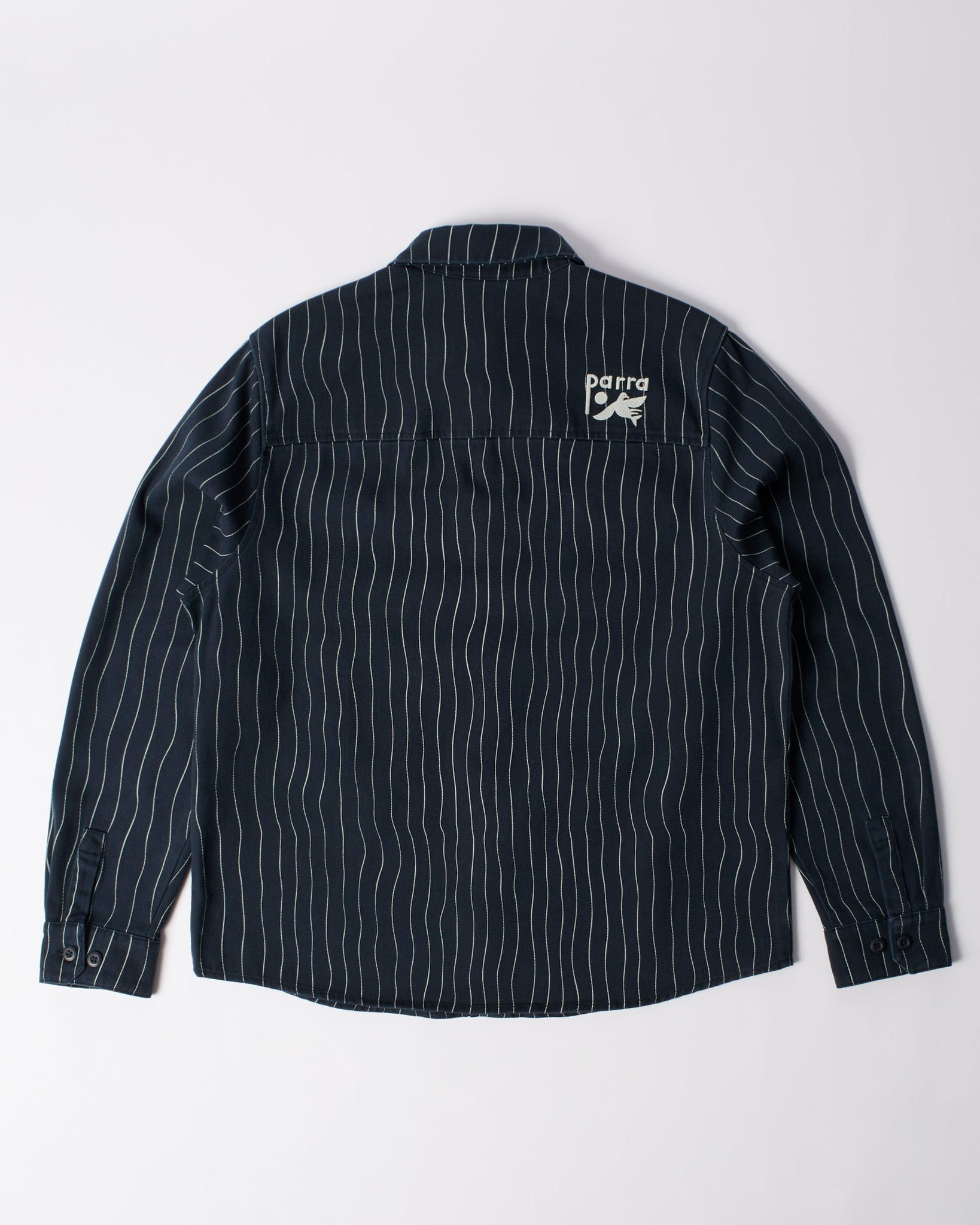 Meandering lines shirt - Navy Blue