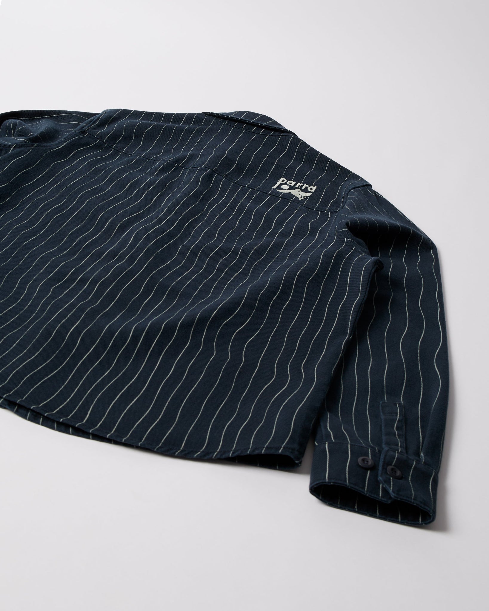 Meandering lines shirt - Navy Blue