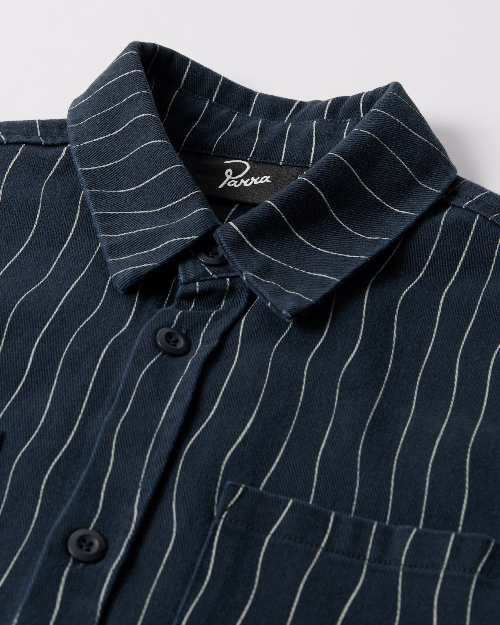 Meandering lines shirt - Navy Blue