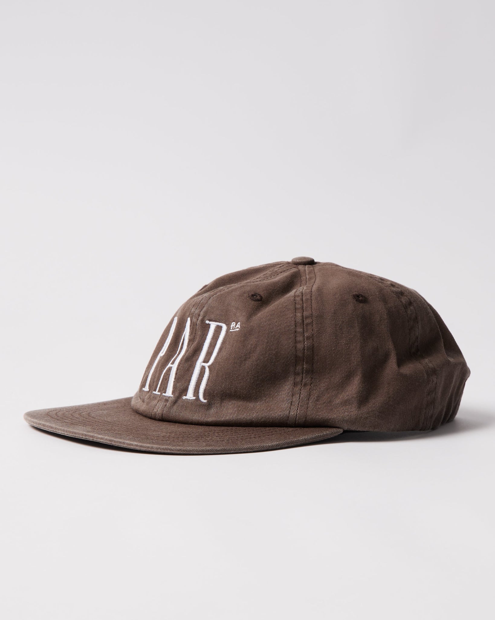 Store logo 6 panel hat - Brown