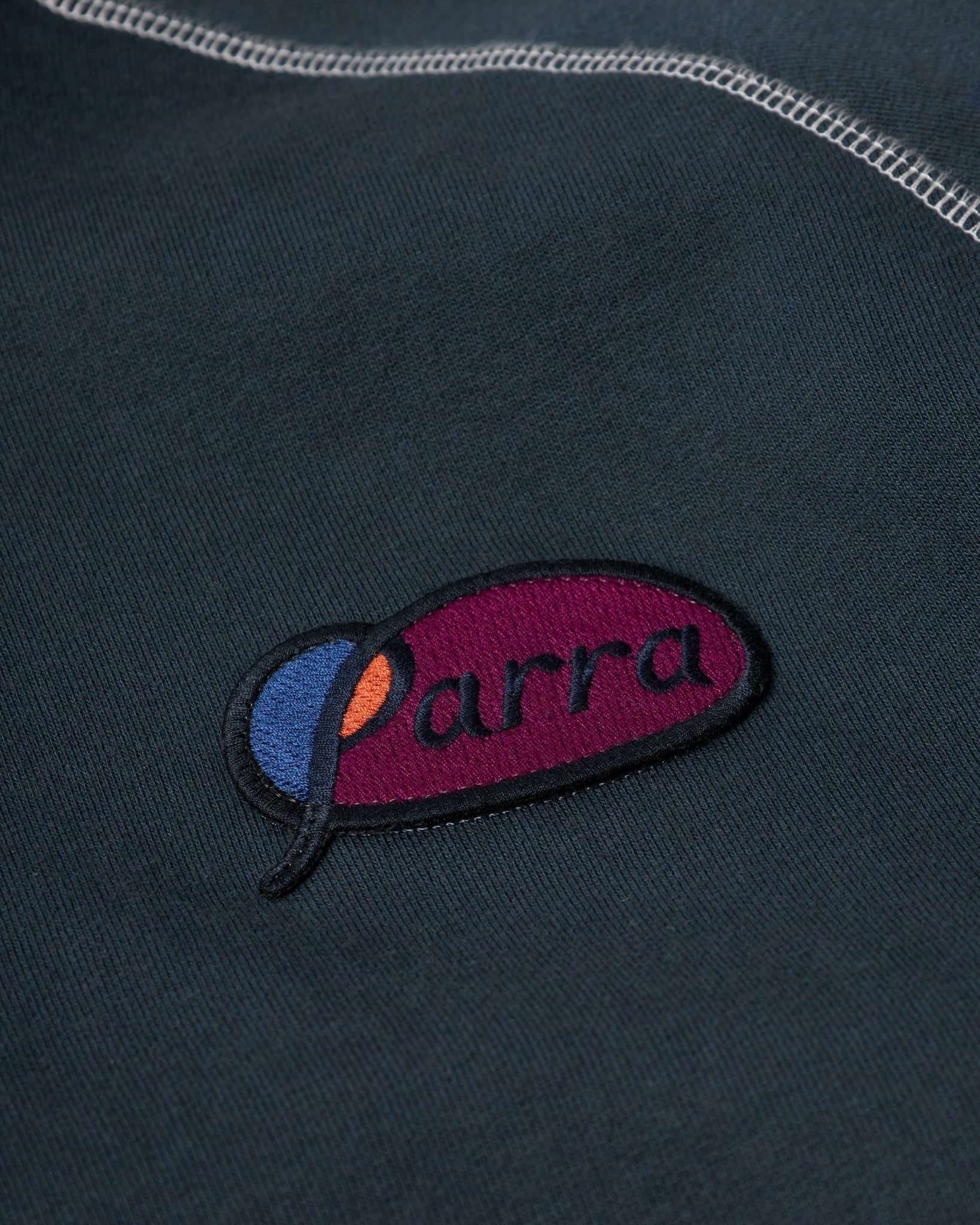 Circled script logo hooded sweatshirt - Dark Blue