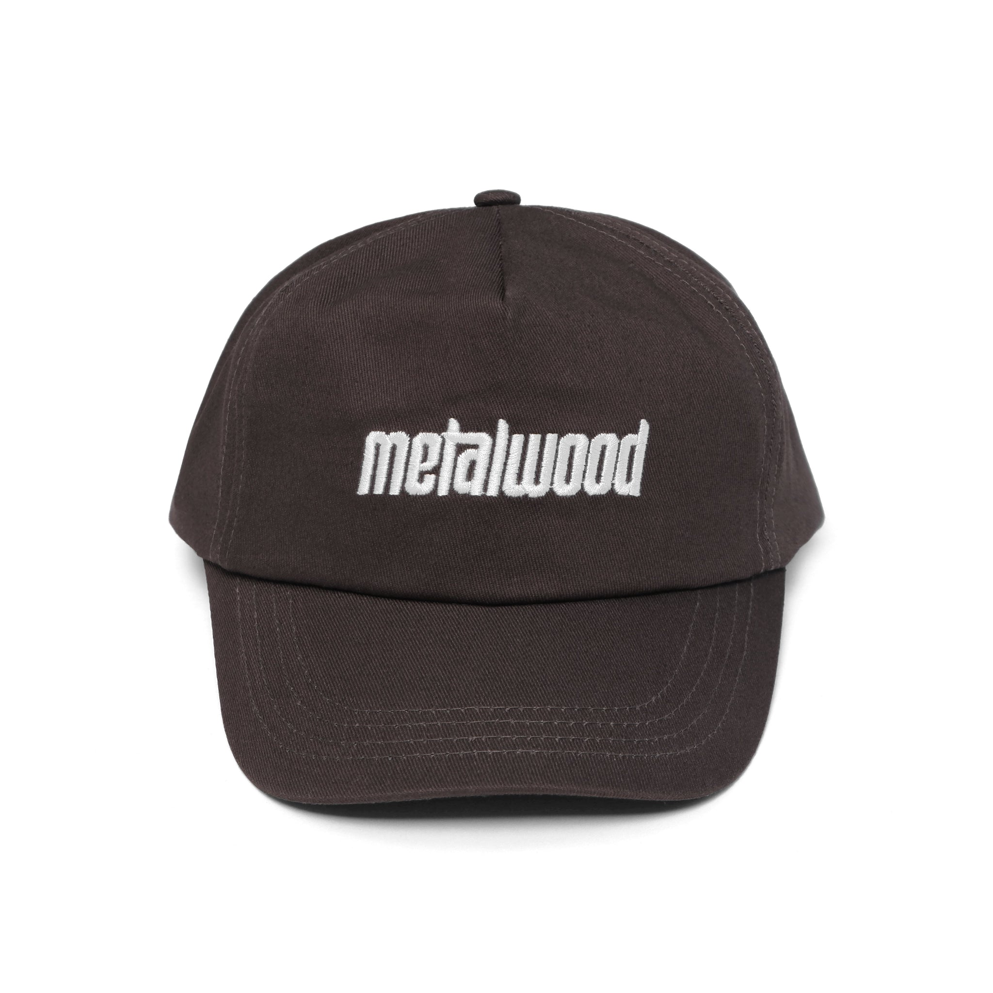 Metal Logo 5-Panel Hat - Brown
