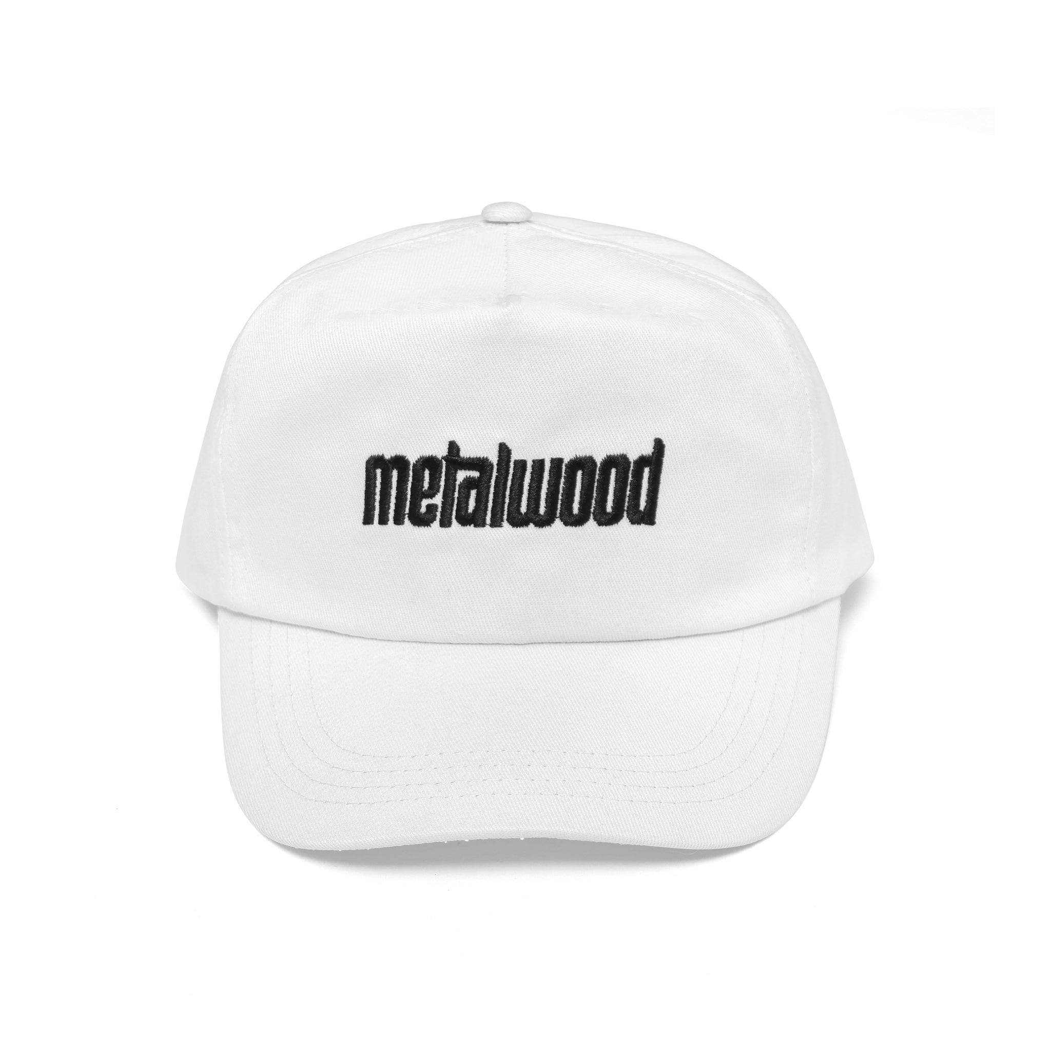 Metal Logo 5-Panel Hat - White