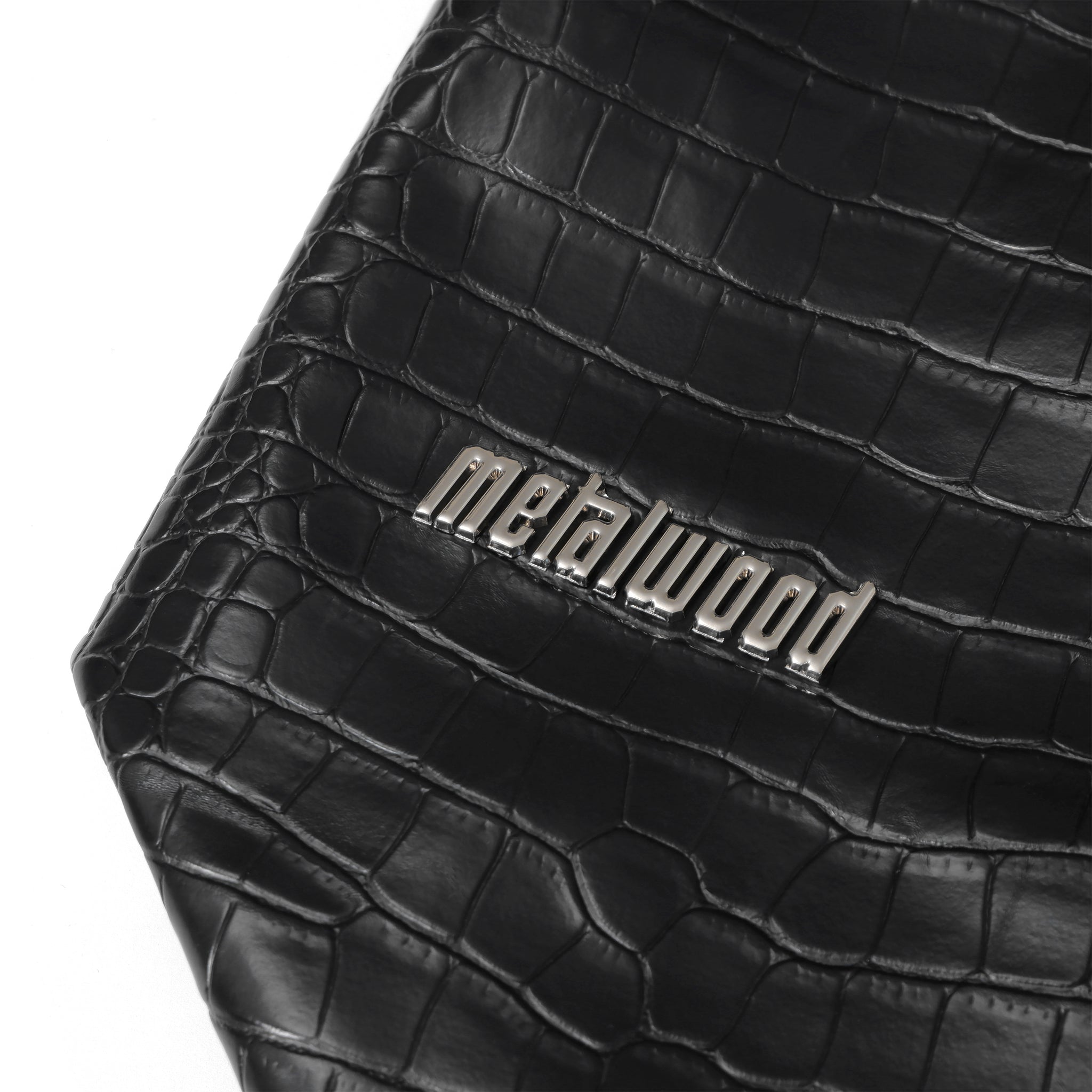 Metal Logo Stud Croc Tote