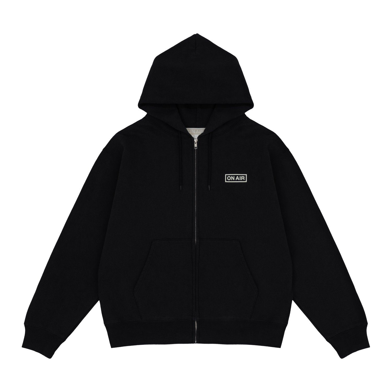 ON AIR BASIC LOGO FULL ZIP HOODIE - Black