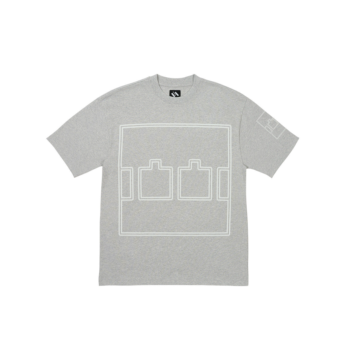 TTT LOGO OUTLINE T-SHIRT GREY MARL