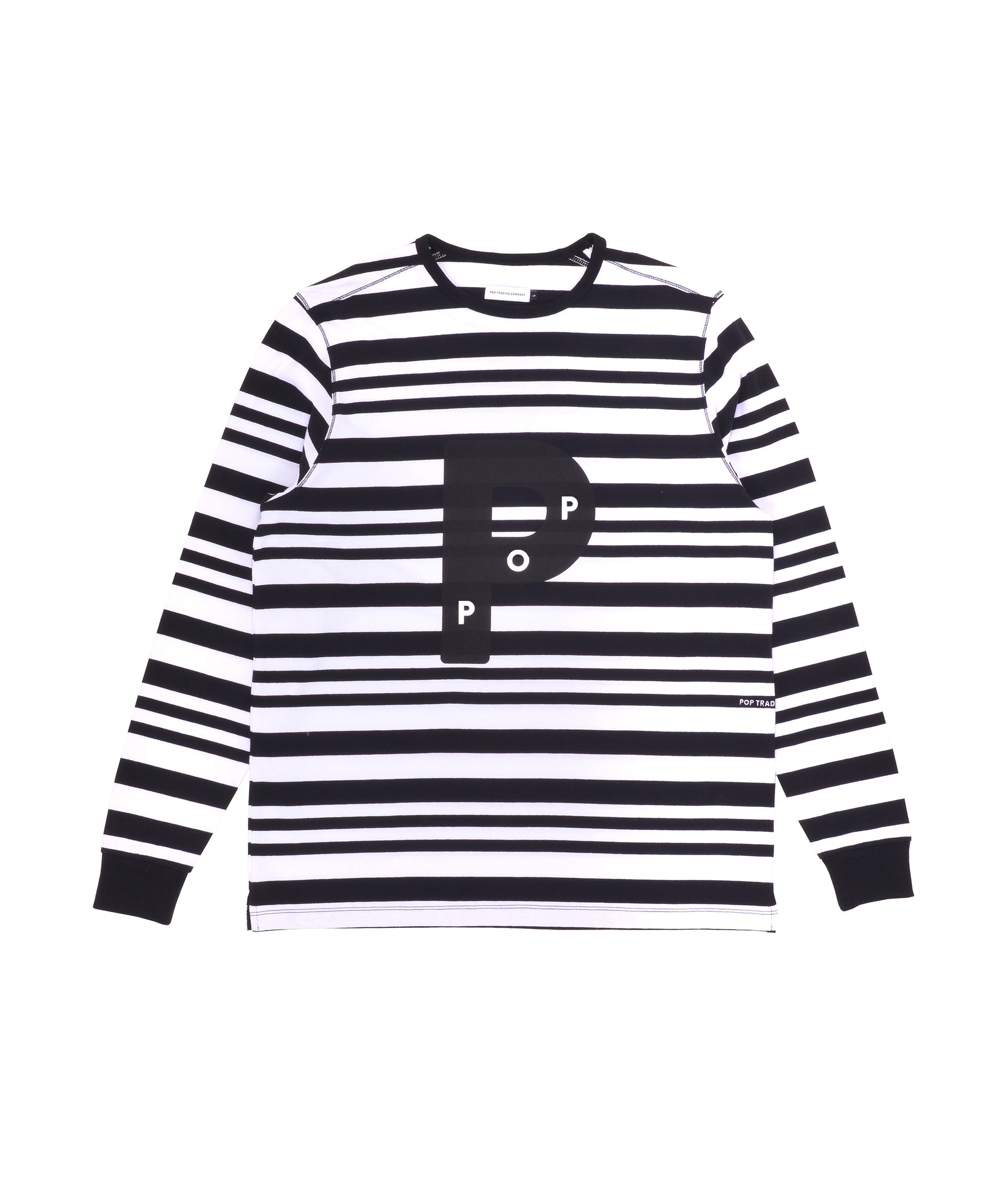 Big P Striped Longsleeve T-Shirt - Black/White