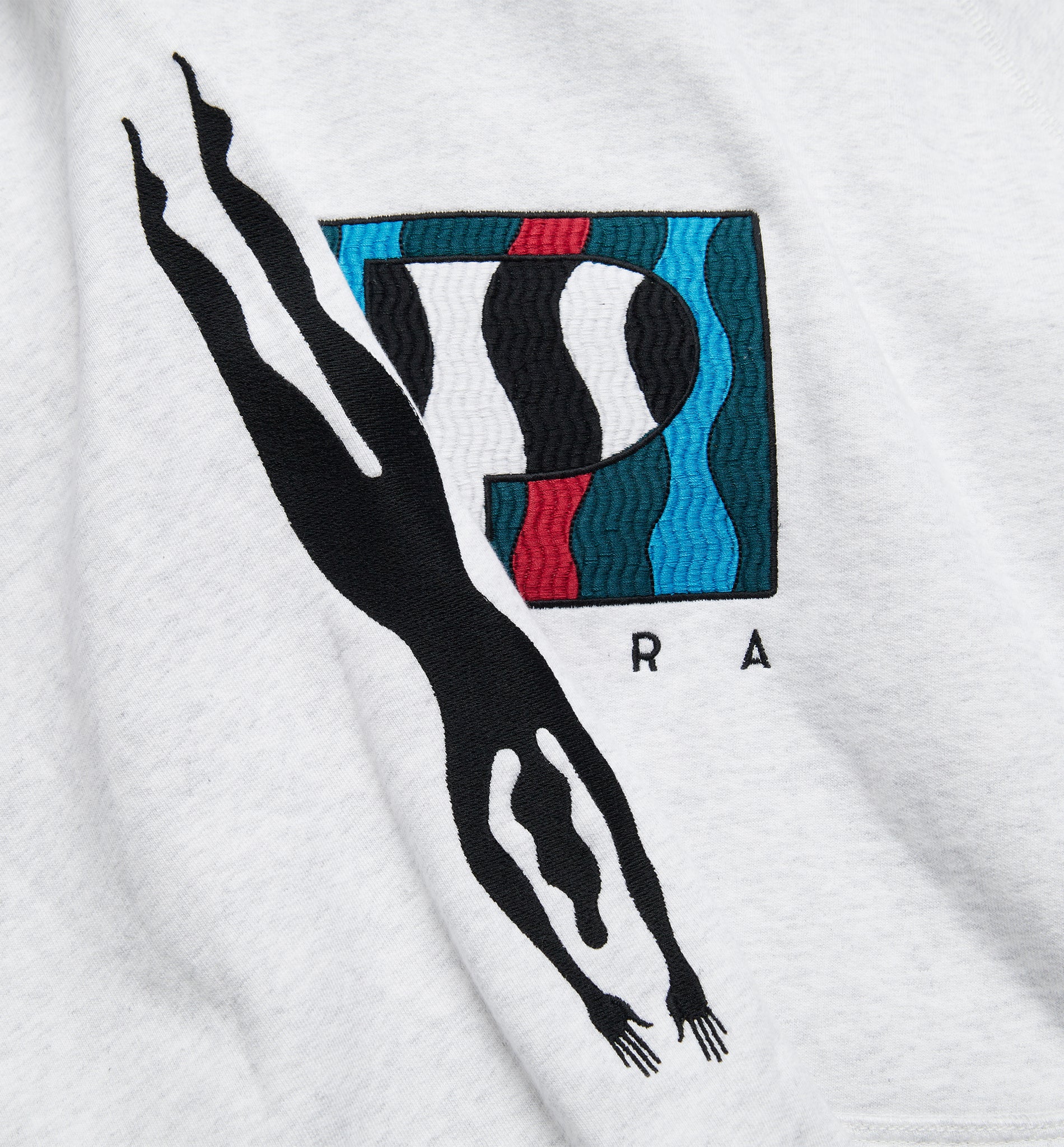 Zebra Striped P Hooded Sweatshirt
