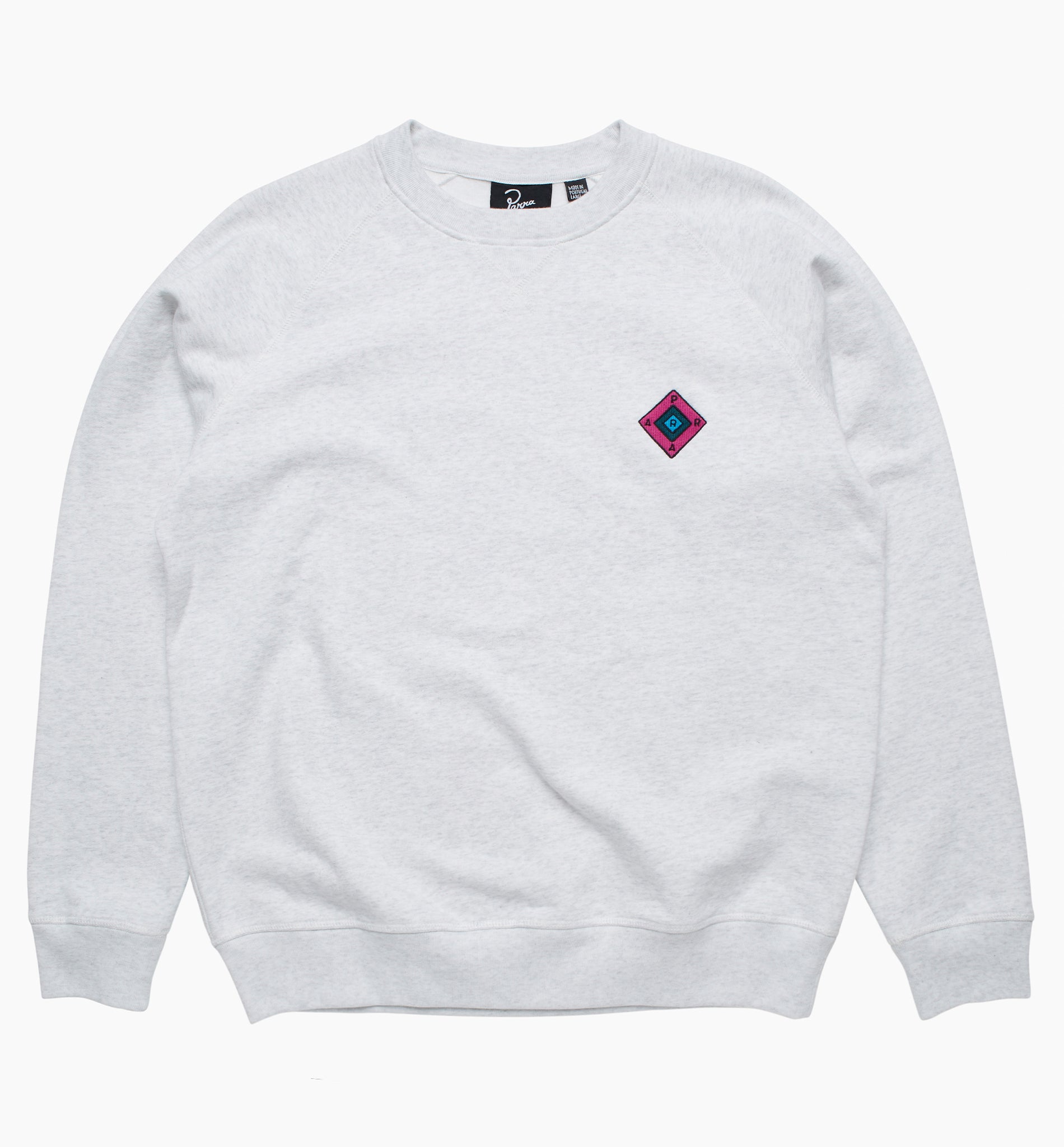 Diamond Block Logo Crew Neck Sweatshirt - Ash Grey