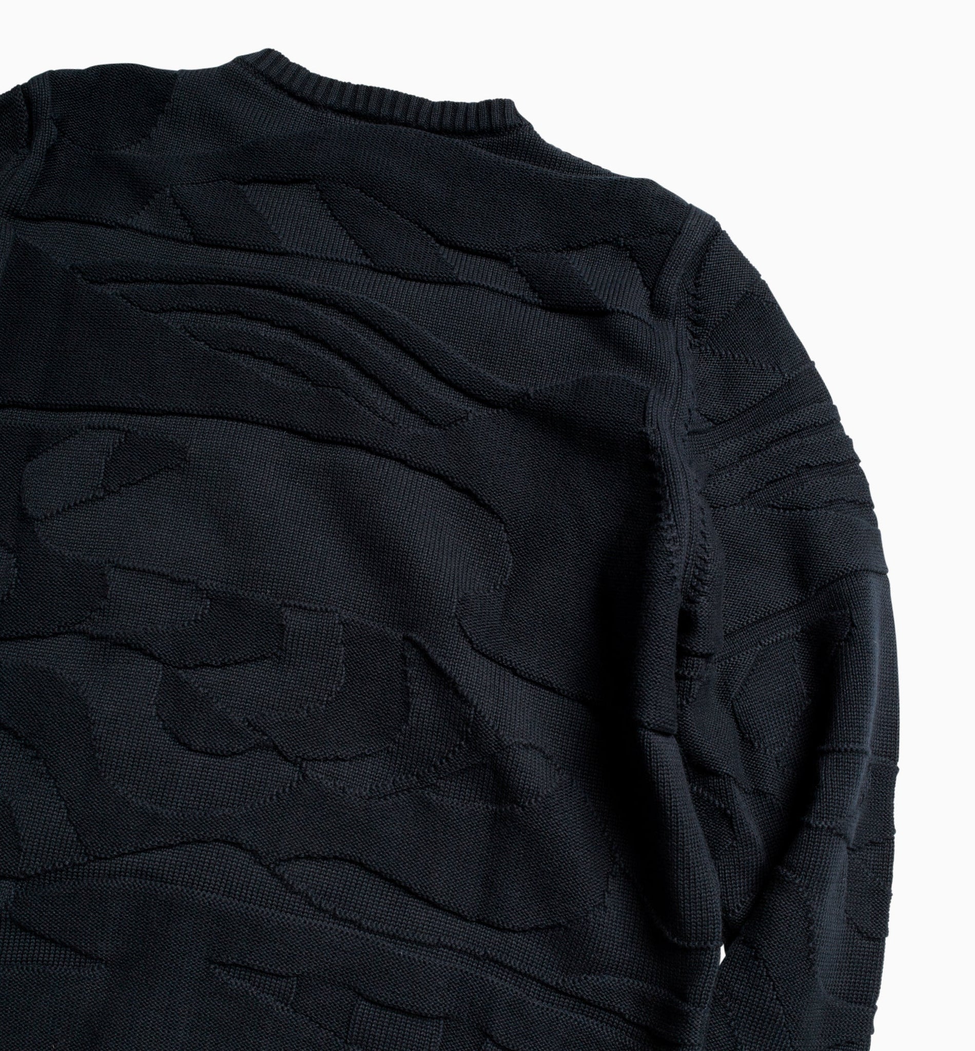 Landscaped Knitted Pullover - Navy Blue