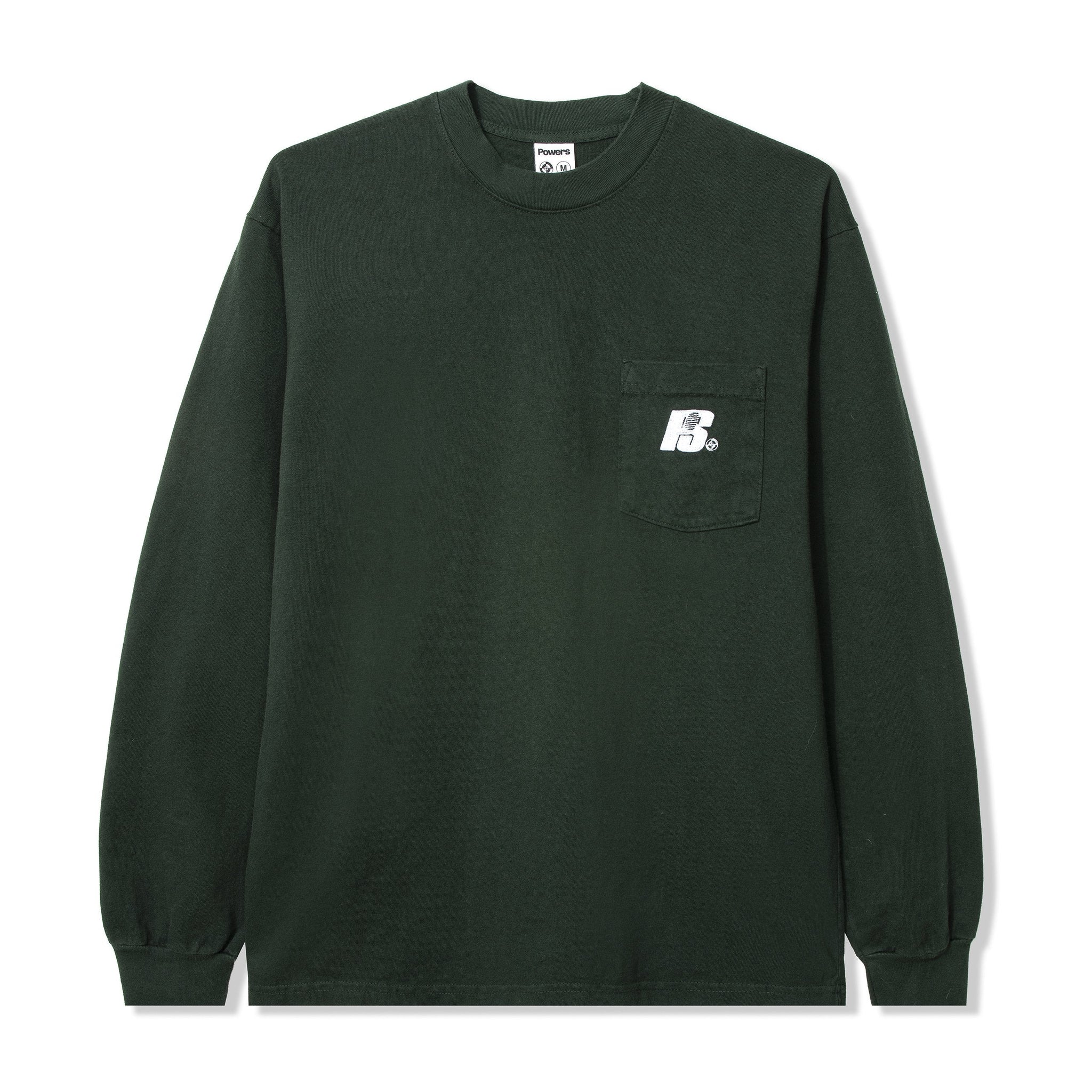 HEAVY LS POCKET TEE - Forest Green