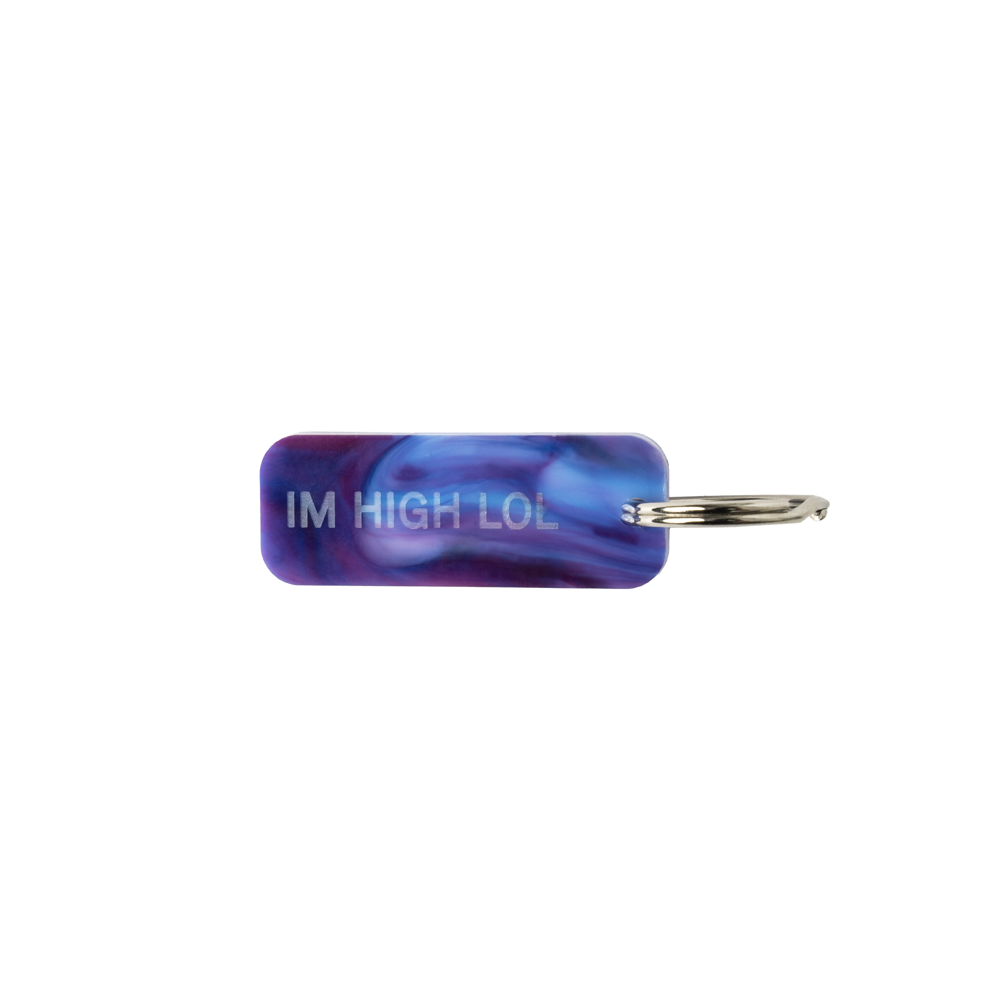 I'm High Lol / MG Keytag - Purple Marble