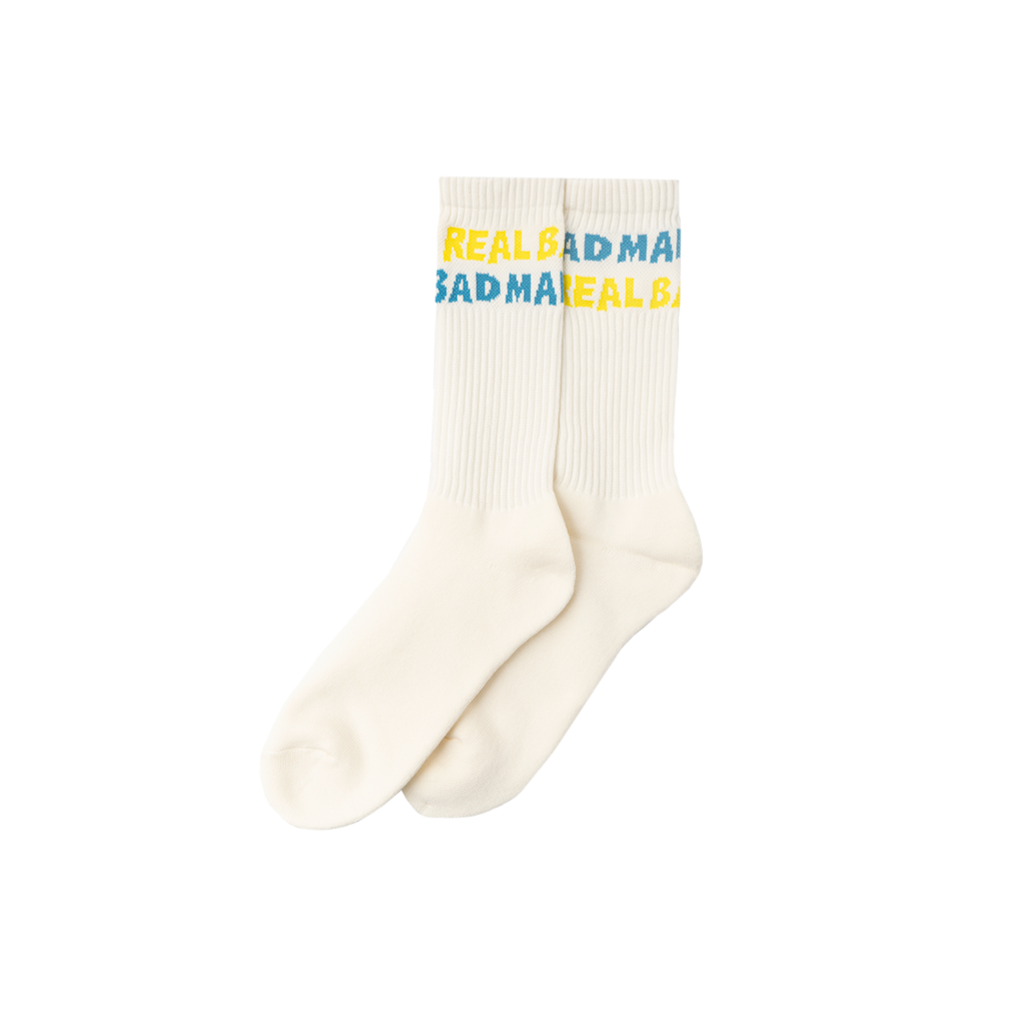 Real Bad Spellout Socks - Yellow / Blue