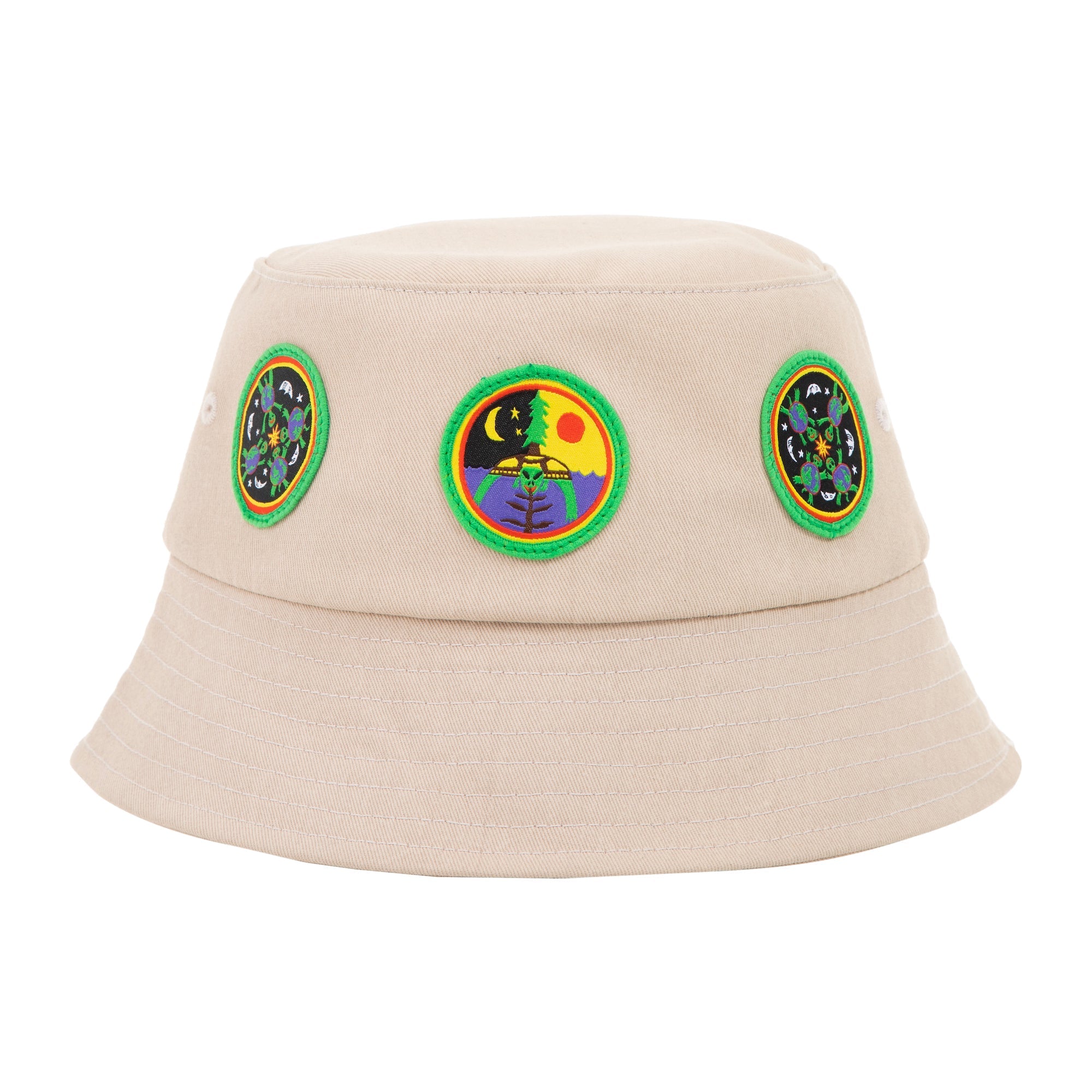 TIME Patches Bucket Hat - Khaki